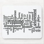 Running Word Cloud Mouse Pad