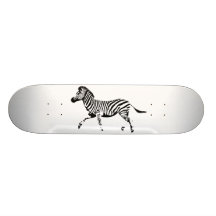 Running Zebra Custom Skate Board