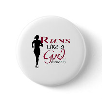 Runs Like a Girl Pinback Buttons