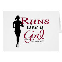 Runs Like a Girl Card