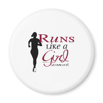 Runs Like a Girl Refrigerator Magnet