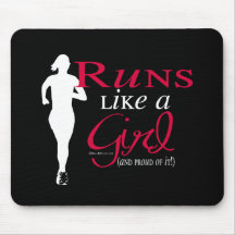 Runs Like a Girl Mouse Pad