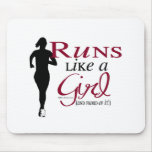 Runs Like a Girl Mouse Pads