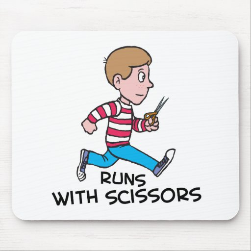 runs with scissors boy mouse pad