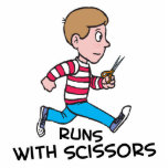 runs with scissors boy cut out