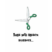 Runs with Unisex scissors... t-shirts by samack Runs with Unisex scissors... t-shirts