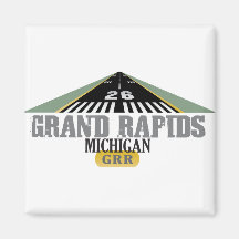 Runway 26 - Grand Rapids Michigan GRR Refrigerator Magnet
