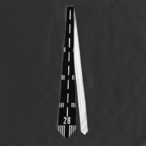 Runway Tie White Text