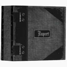 Rupert Dark Customizable Vinyl Binder