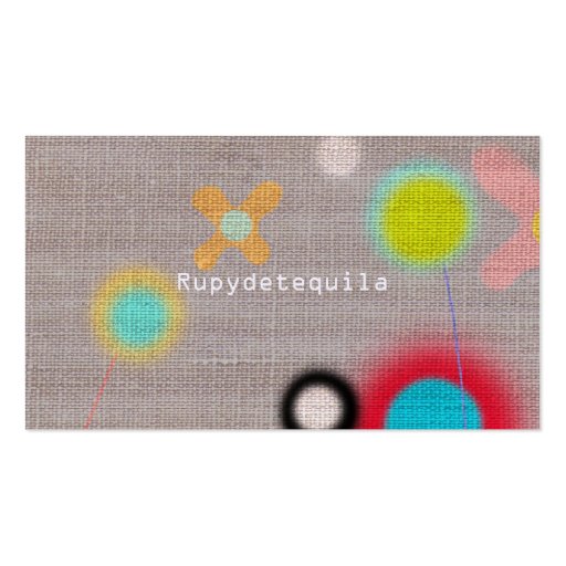 Rupydetequila Cute Flora Business Card (front side)