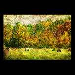 Rural Autumn Hay Field posters