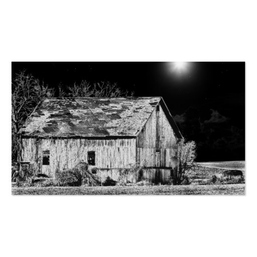 Rural Barn at night Business Cards