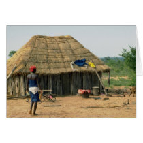 Rural family compound, Kunene, Angola Card