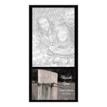 Rural Fence Post Country Thank You Photo Card