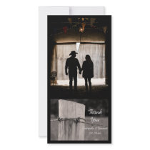 Rural Fence Post Country Thank You Photo Card