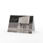 Rural Fence Post Country Wedding Announcement Card