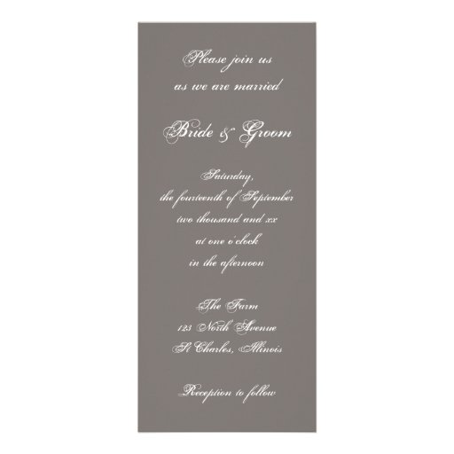 Rural Fence Post Country Wedding Invitation