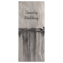 Rural Fence Post Country Wedding Program Custom Announcement