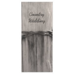 Rural Fence Post Country Wedding Program Custom Rack Card