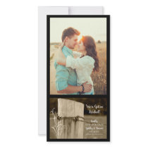 Rural Fence Post Country Wedding Save the Date Photo Card