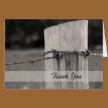 Rural Fence Post Thank You cards
