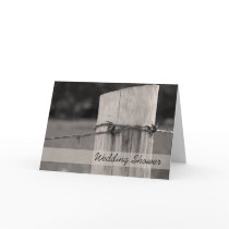 Rural Fence Post Wedding Shower Invitation cards by loraseverson Rural Fence Post Wedding Shower Invitation cards
