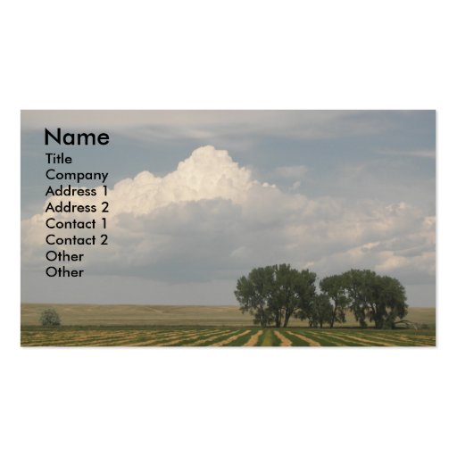 Rural Landscape Business Card (front side)