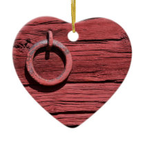 Rural Red Wooden Barn Wall Romantic Heart
