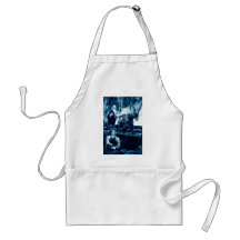 Rural scene with puppets apron
