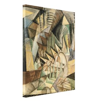 Rush Hour, New York by Max Weber, Vintage Cubism Canvas Prints