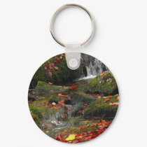 rushing autumn brook and colored leaves keychains by alyciakeating rushing autumn brook and colored leaves keychains