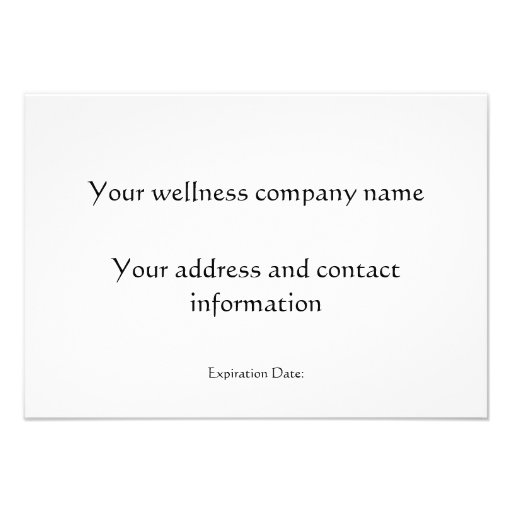 Rushing Water Gift Certificate Personalized Invites