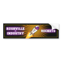 Rushville-Industry Rockets Bumper Sticker bumper stickers