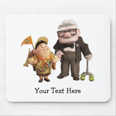 Russell and Carl from Disney Pixar UP! mousepads