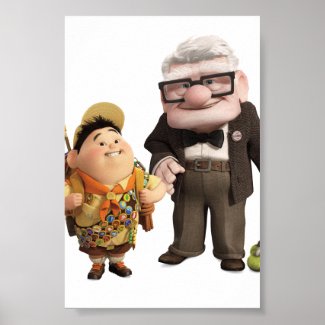 Russell and Carl from Disney Pixar UP! print