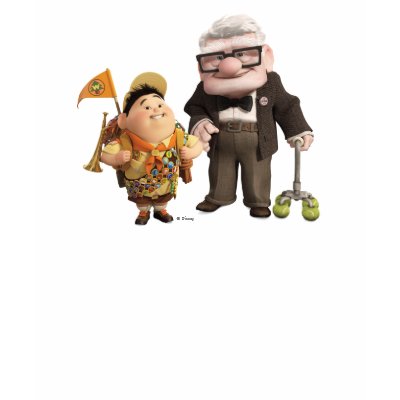 Russell and Carl from Disney Pixar UP! t-shirts