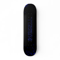 russell blue lightning custom skateboard deck by m