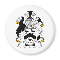 Russell Family Crest magnets by coatsofarms Russell Family Crest magnets