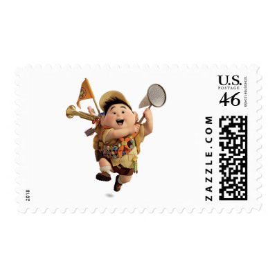 Russell from the Disney Pixar UP Movie Running postage