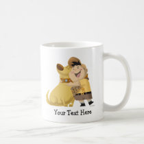 Russell hugging Dug - Pixar UP! mugs