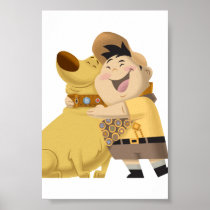 Russell hugging Dug - Pixar UP! Poster