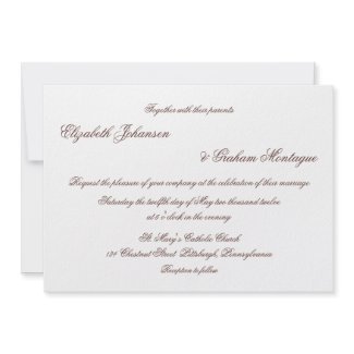 Russet Swag Romantic Wedding Invitation