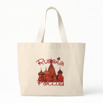 Russia Россия (with cathedral) Tote Bag