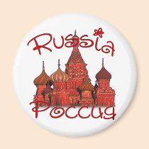 Russia Россия (with cathedral) magnets