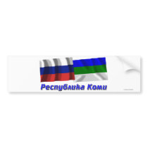 Russia and Komi Republic Bumper Stickers
