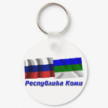 Russia and Komi Republic keychains