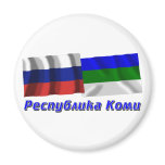 Russia and Komi Republic magnets