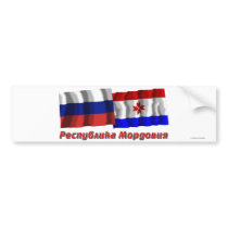 Russia and Republic of Mordovia bumper stickers