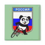 Russia Cycling Panda magnets