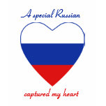 Russia Flag Heart Custom T-Shirt